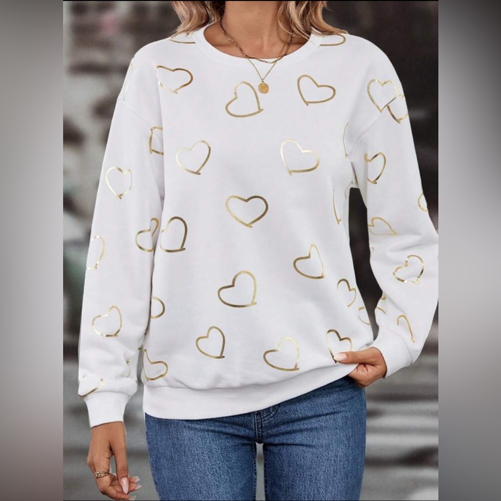 SHEIN - Lightweight Long Sleeve Heart top - size L - Picture 11 of 14